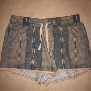 Patterned Fabric Shorts